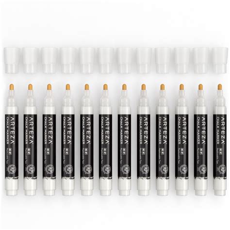 Liquid Chalk Markers White Set Of 12 Arteza