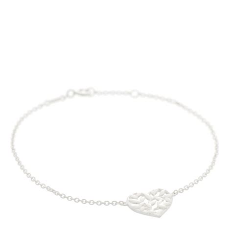 Tiffany Sterling Silver Paloma Picasso Olive Leaf Heart Bracelet 1452391 Fashionphile