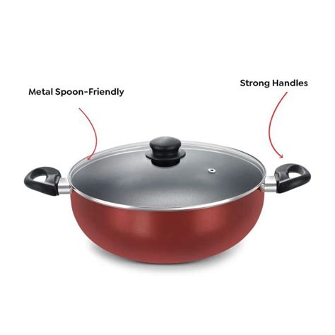 Prestige Dlx Induction Base Non Stick Aluminium Deep Kadai 24cm