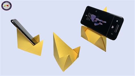 Origami Stand Phone How To Make Origami Mobile Stand Diy Youtube