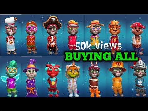 My Talking Tom Buying All Outfit Gameplay Aadi Zone Youtube