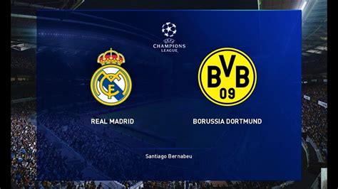 Pes 2020 Real Madrid Vs Borussia Dortmund Uefa Champions League Gameplay Pc Youtube