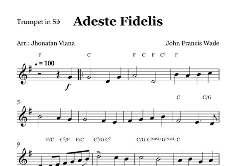 Adeste Fidelis Arr Jhonatan Lucio Viana Sheet Music John Francis