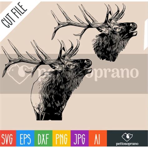 Elk SVG,Png,Ai,Eps,Dxf,Jpg Digital Download File Silhouette, | Inspire ...