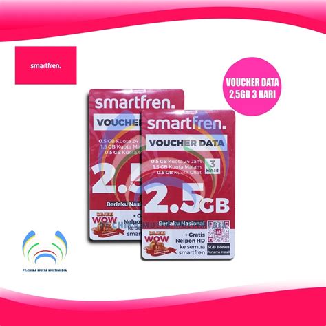 Jual Voucher Smartfren 2 5 GB 3 Hari MURAH Indonesia Shopee Indonesia