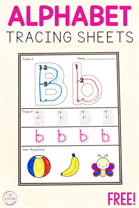 Alphabet Letter Tracing Worksheets to Learn Letter Formation