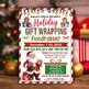 School PTO PTA Holiday Gift Wrapping Fundraiser Flyer Christmas