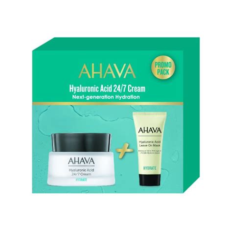 Ahava Hyaluronic Acid 24/7 Cream & Hyaluronic Acid Leave-On Mask ...