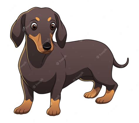 Premium Vector Dachshund Dog Cartoon Animal Illustration