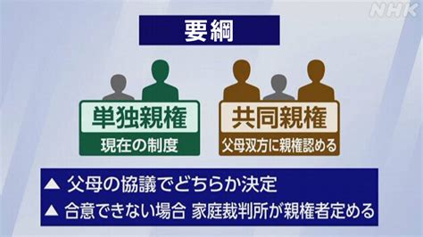 離婚後の親子のあり方は？ 共同親権導入へ Nhk政治マガジン