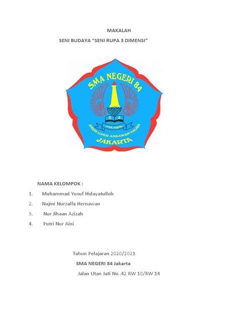 Makalah Seni Budaya Seni Rupa 3 Dimensi Pdf