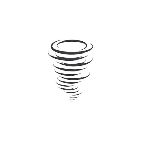 Tornado Logo Symbool Vector Illustratie Ontwerp Premium Vector