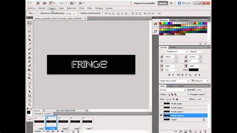 Tutorial Photoshop Cs5 Banner Animado Con Texto De Neón Youtube