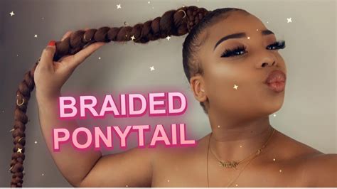 How To Do A Sleek Braided Ponytail With Braiding Hair On Natural Hair