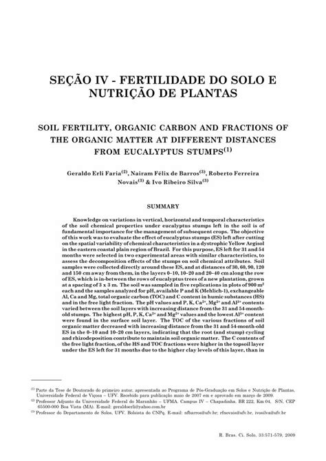 Pdf Se O Iv Fertilidade Do Solo E Nutri O De Plantas Dokumen Tips