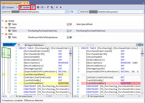 Comparing Two Sql Server Database Using Sql Server Data Tools