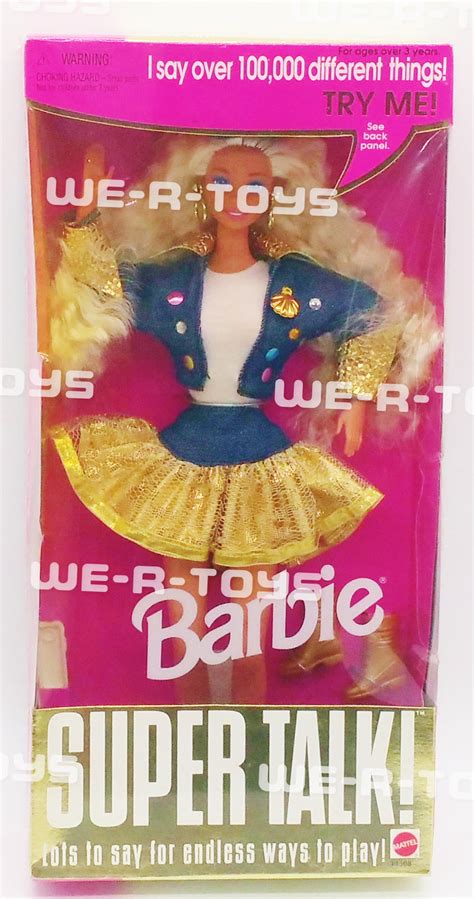 Super Talk Barbie Doll 1995 Mattel 14308 Walmart