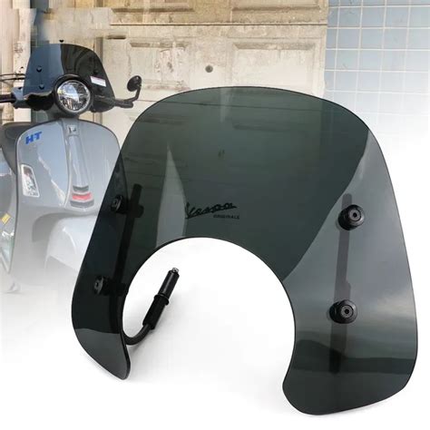 Motorcycle Windshield Windscreen Air Deflector Smoke Black Scooter