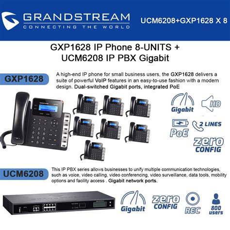 Grandstream Gxp Ip Phone Units With Ucm Port Ip Pbx Gigabit