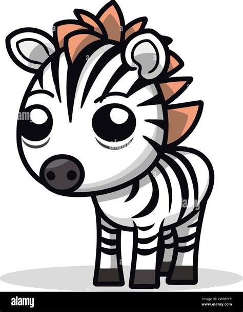 Zebra Cute Animal Cartoon Vector Illustration Stock Vector Image And Art