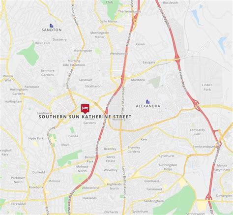 Map For Sandton Conference Venues Southern Sun Katherine Street