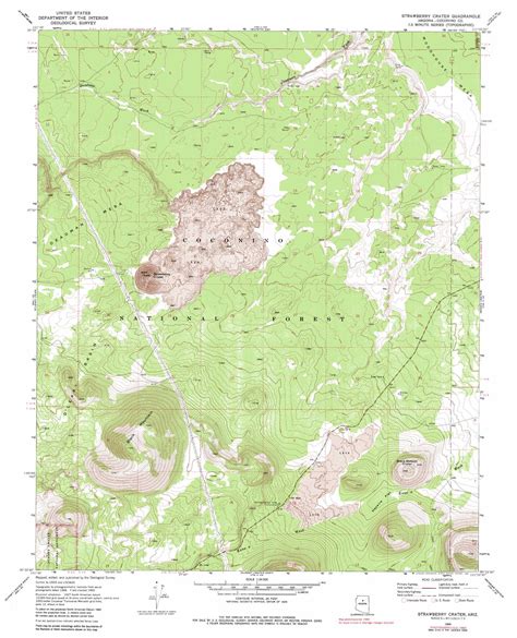 Strawberry Crater Topographic Map AZ USGS Topo Quad 35111d4