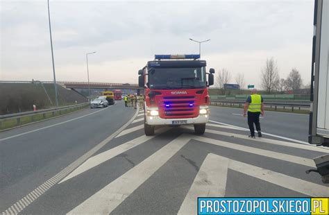 Zdarzenie drogowe na opolskim odcinku autostrady A4 Zdjęcia