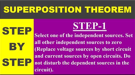 Superposition Theorem Step By Step Procedure Solved Problem Youtube