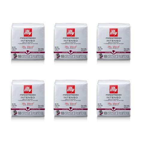 Illy Iper Coffee Capsule Cube 18 Count Dark Roast CASE OF 6 Espresso