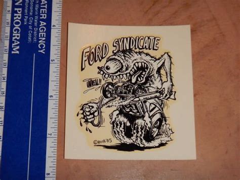 Purchase 1960 S RAT FINK ED ROTH WATER SLIDE DECAL THE FUGITIVE VETTE