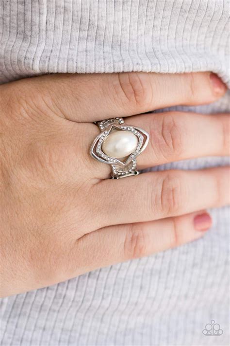 Paparazzi Positively Posh White Pearl Ring