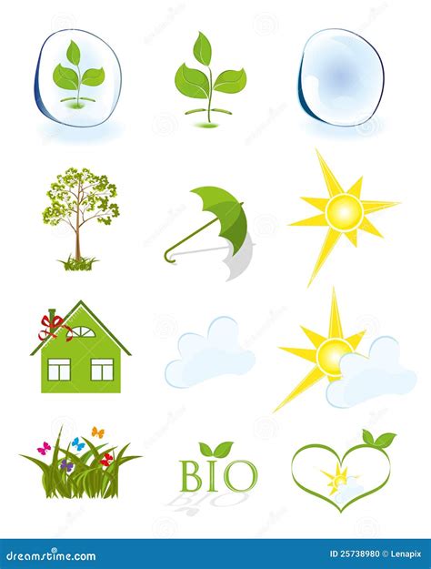 Weather And Ecology Symbols Stock Vector Illustration Of Shape