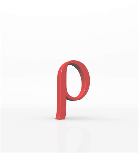 Greek Letter Rho, Lower Case #1 by David Parker