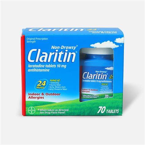 Claritin 24 Hour Non Drowsy Allergy Relief 10 Mg Tablets 20 Ea