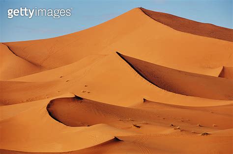 Endless Sands Of The Sahara Desert The Hot Scorching Sun Shines On The