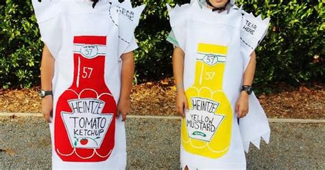 Diy Heinz Ketchup Mustard Packet Costume Fancy Made Diy