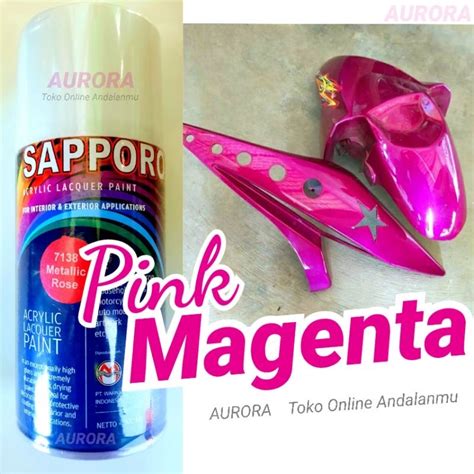 Jual SAPPORO METALLIC ROSE 7138 PINK MAGENTA 300ml Metalik Metalic