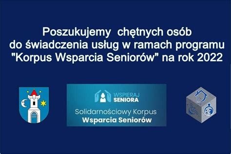 Korpus Wsparcia Senior W Nowy Program Na Rok Urz D Miejski W