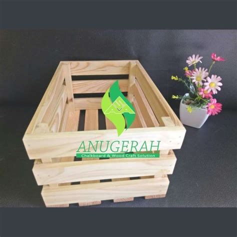 Jual X X Cm Mini Wood Crates Kotak Kayu Peti Kayu Jati Belanda