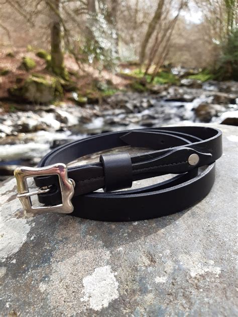 Herd Of Sporrans Handcrafted Black Leather Sporran Strap Etsy