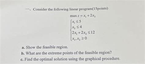 [solved] Consider The Following Linear Program 1 Solutioninn