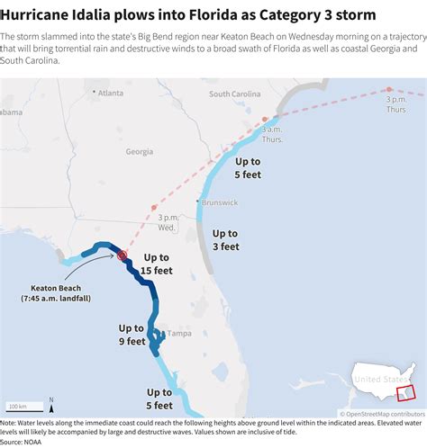 Hurricane Idalia makes landfall on Florida's Big Bend as Category 3 storm