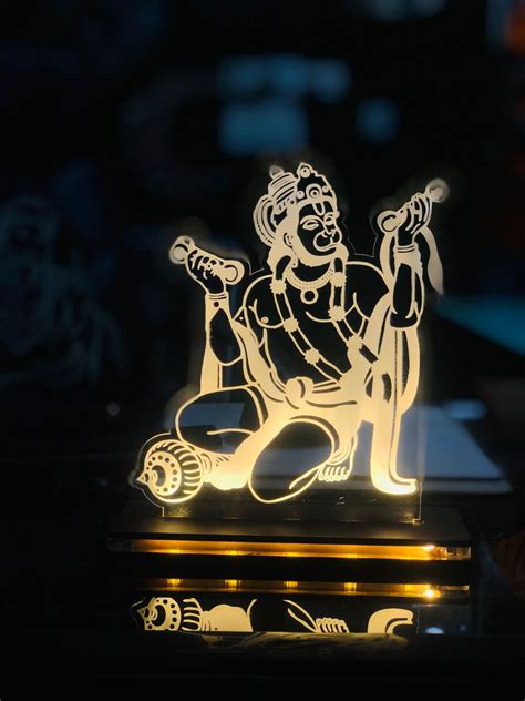 Hanuman Ji 3d Illusion Led Line Art Lamp The T Baskett