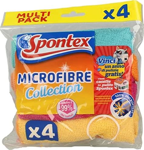 Spontex Microfibre Cloth 4pk Uk Home And Kitchen