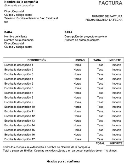 Modelos De Facturas Descargables Para Word Y Excel Artofit Hot Sex