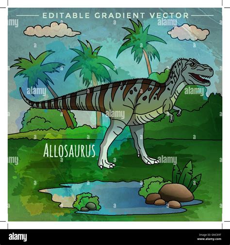 Allosaurus Dinosaurier Stock Vektorgrafiken Kaufen Alamy