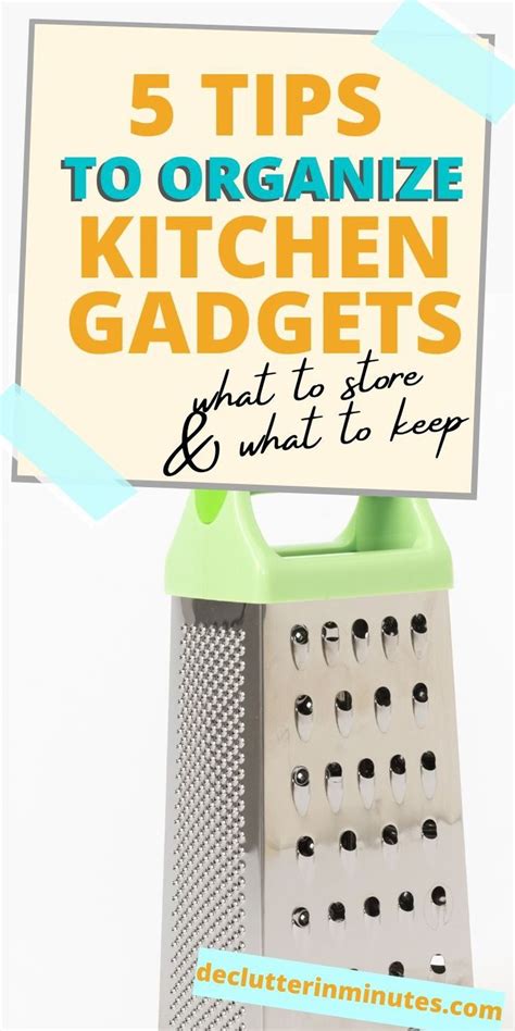 5 tips to organize kitchen gadgets