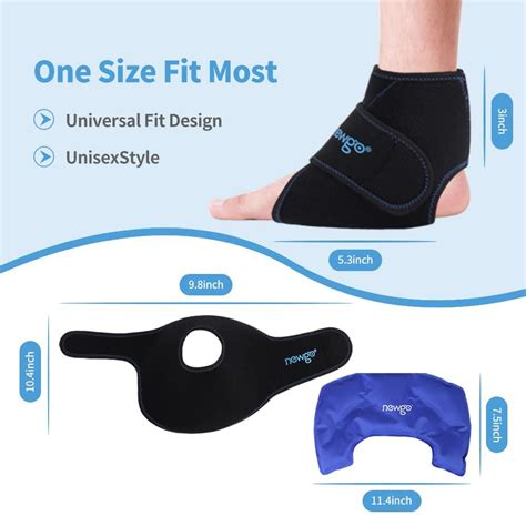 Newgo Ice Pack For Ankle Injuries Reusable Gel Ankle Ice Pack Wrap Hot