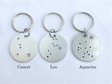 Zodiac Constellation Keychain Astrology Keychain Etsy