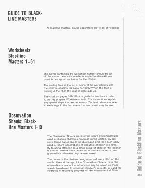 Fillable Online Guide To Blackline Masters Fax Email Print Pdffiller